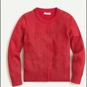 NWT J. Crew Girls Casey Cardigan - Red Size 2